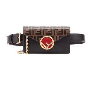 ❣️FENDI Multicolor Convertible Leather Belt Bag w/ Gold Chain❣️